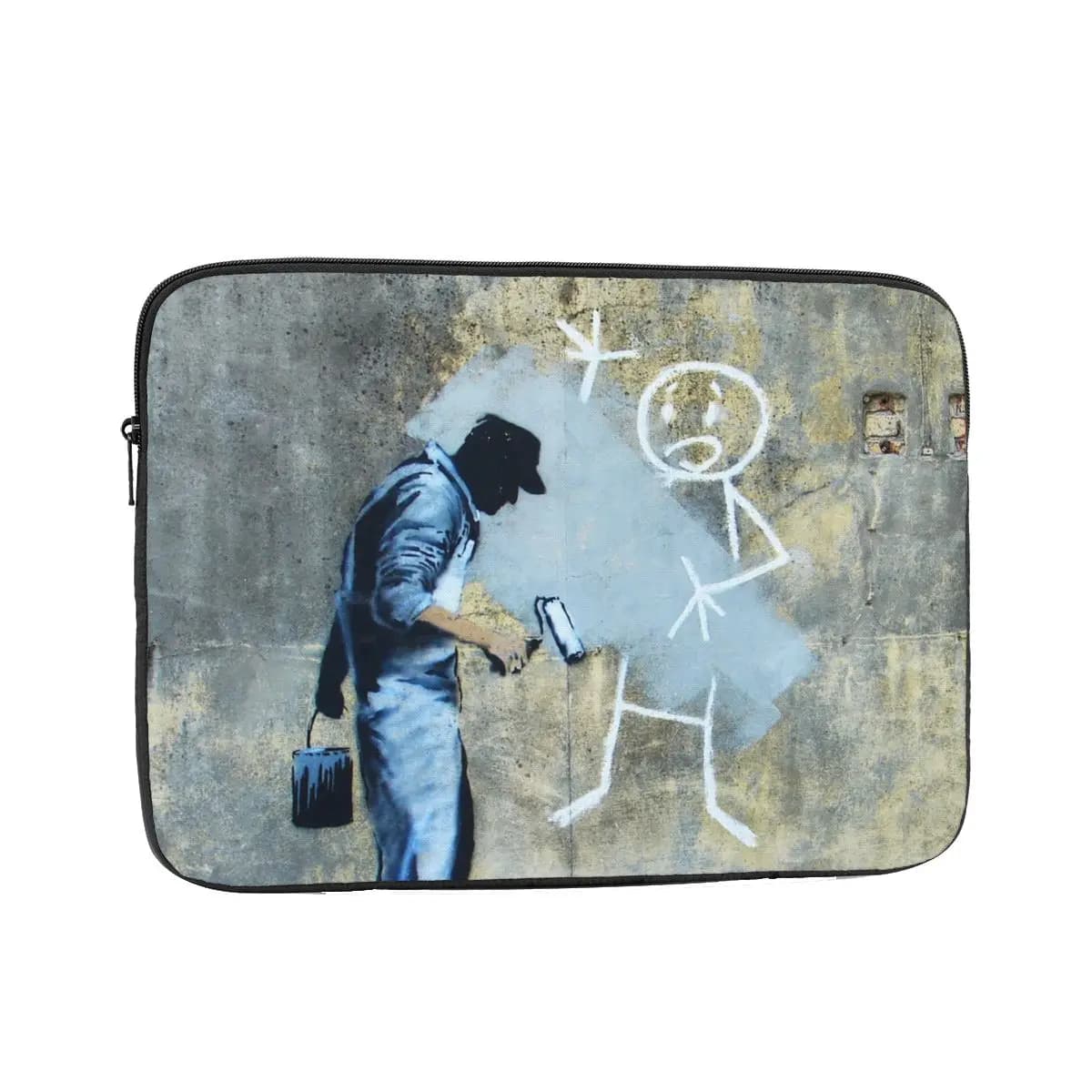 Banksy Stickman Custodia per laptop overpainted da 13 "15" 17 "per MacBook Air Pro Custodia per notebook Custodia antiurto