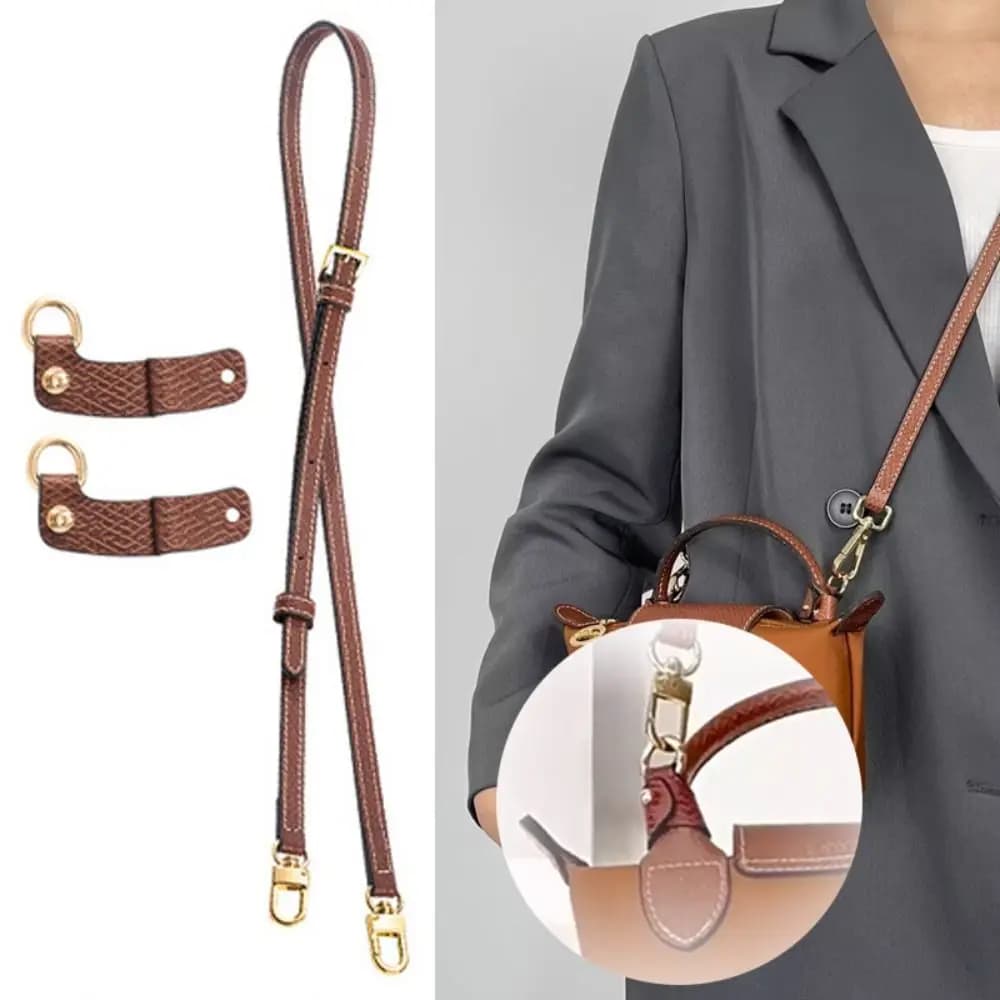 Conversione senza perforazione trasformazione cinture per borse borse a tracolla accessori cinturino in vera pelle fibbia per appendere per Longchamp
