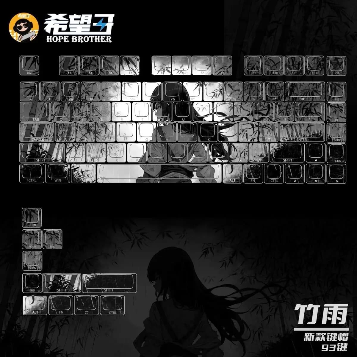 74 tasti Anime copritasti tastiera meccanica copritasti PBT originali di fabbrica ad alta sublimazione copritasti PBT adatti per pazzo 60 68