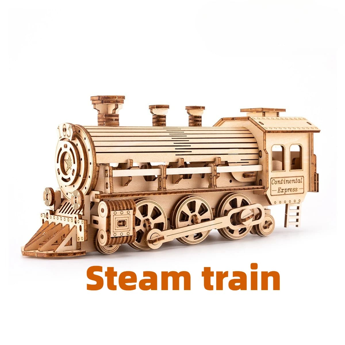 Treno a vapore Puzzle tridimensionale in legno Modello meccanico retrò 3D Blocchi di costruzione assemblati Giocattoli Regali