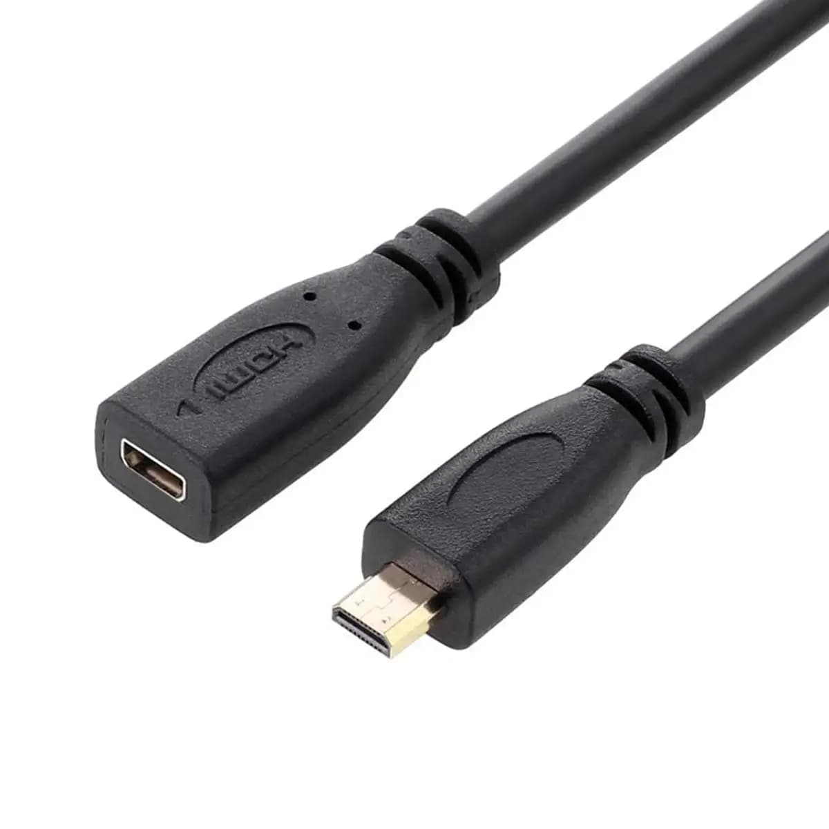 NUOLIANXIN HDMI-compatible 1.4 D type Micro HDMI-compatible male to Micro HDMI-extension cable M/F female compatible 30cm
