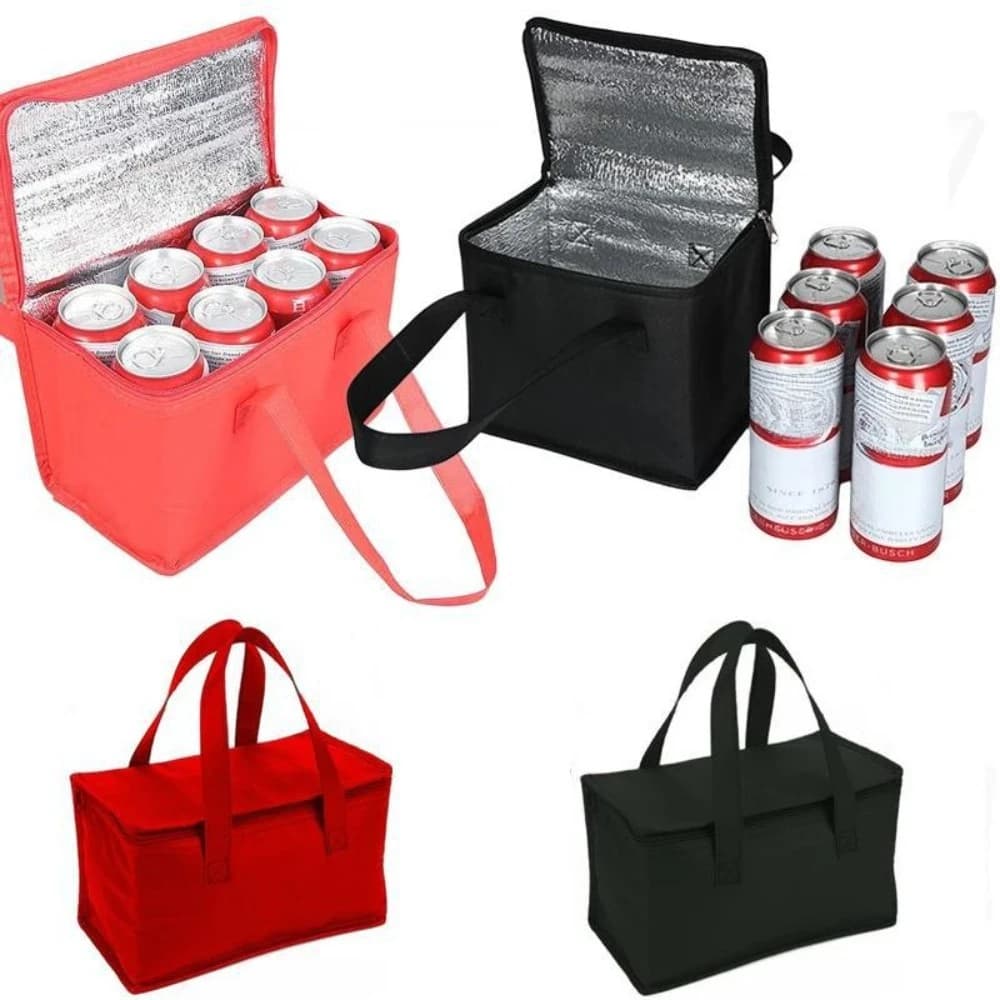 Borsa Termica per Alimenti, Borsa Frigo Portatile Pieghevole, Borsa Isolante per Picnic, Porta Bevande, Borsa Termica per Consegna Birra
