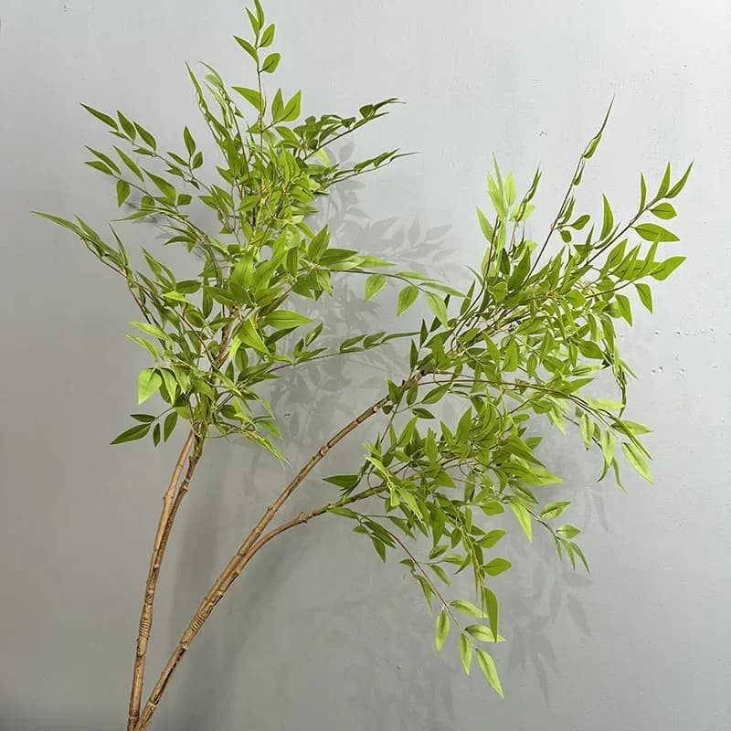 Decorazioni per ufficio Piante artificiali floreali Nandina in plastica Decorazione per tavolo da pranzo 113 cm Rami Nandinas Simulazione Pianta verde