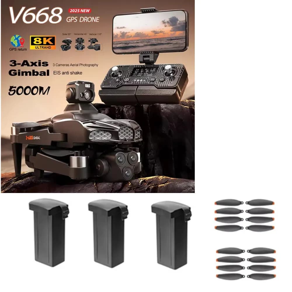 Accessorio per Drone V668: Batteria 7.4v 3000mAh / Elica per Drone V668 / Parti Originali per Drone V668