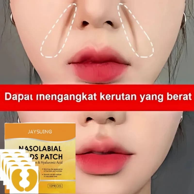 Patch for Nasolabial Folds with Collagen and Hyaluronic Acid, Satin Mask Rassodante, Anti-Rughe, Hydrating Deep, Careful Subtle Lines