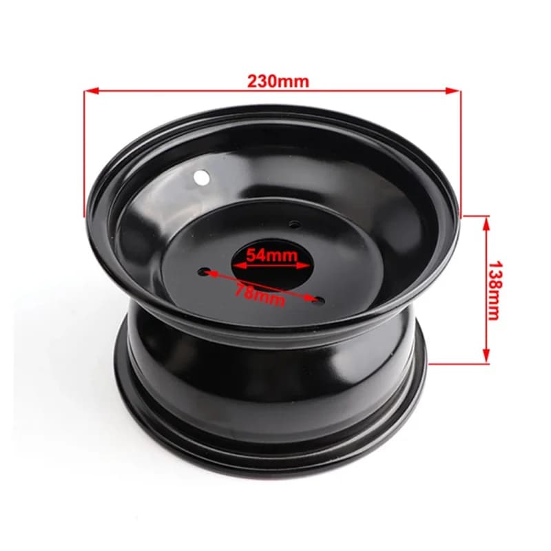 Cerchione per ATV da 8 Pollici per UTV 110cc-250cc, Buggy, Go-Kart, Quad, Moto da Cross, Compatibile con Pneumatici Vacuum 19x7-8 18x9.5-8