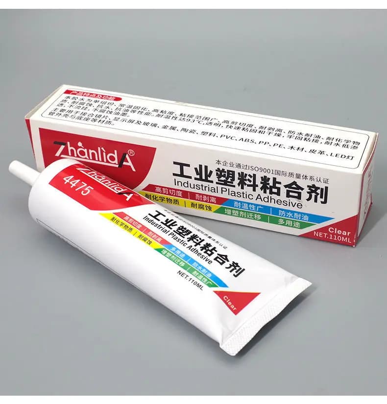 Zhanlida 4475 110ML Colla plastica trasparente forte Sigillanti adesivi multiuso per ceramica PC ABS EVA PVC Gomma Vetro Pelle