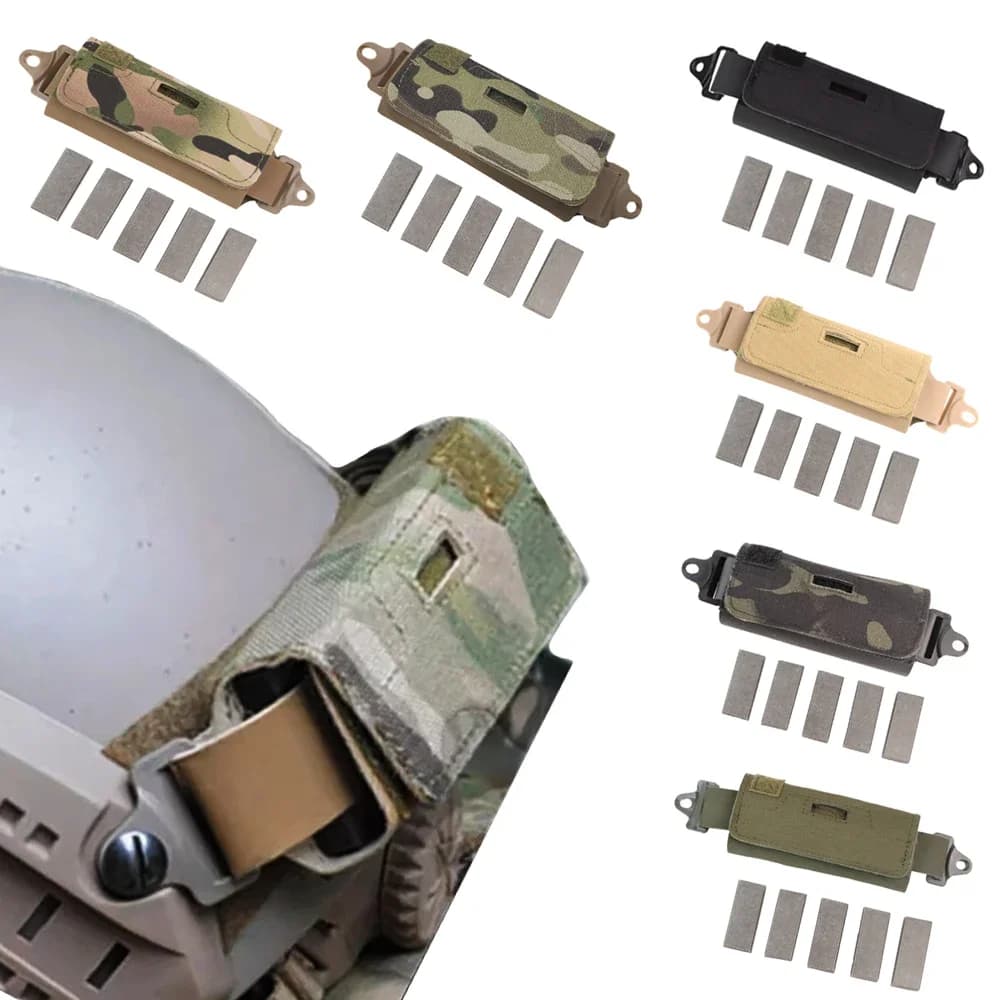 Borsa per contrappeso per casco tattico Borsa per contrappeso Airsoft NVG con cinque blocchi Borsa per pesi OPS veloce per copricapo