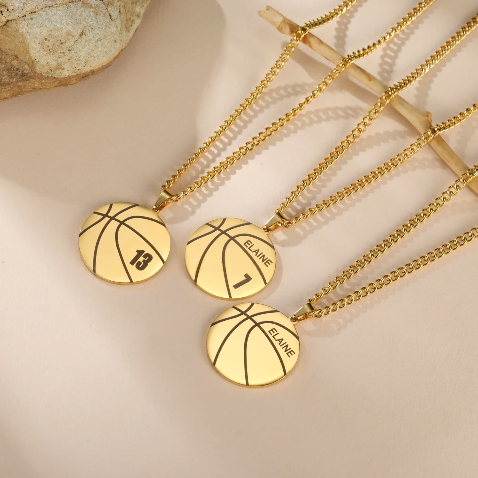 Nome personalizzato Collana da basket Uomo Ragazzo Papà Gioielli in acciaio inossidabile Numero personalizzato Ciondolo Regali di San Valentino di Capodanno