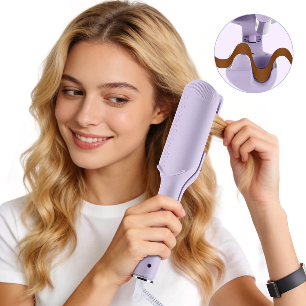 32 mm deep wavy hair curling iron 4 adjustable temperatures Quick heating Bigodino for hair Egg roll Woman Tool for curling lasting styling