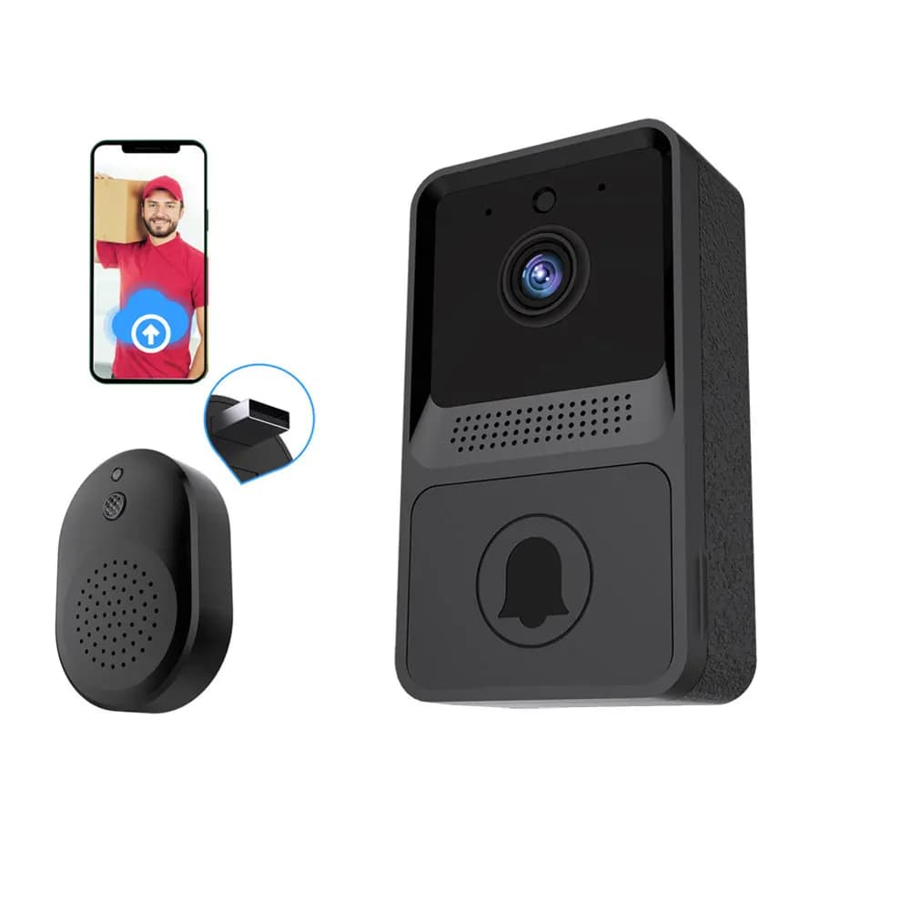 Campanello video WiFi Mini citofono di protezione di sicurezza domestica wireless Registrazione di foto audio bidirezionale Campanello in standby lungo