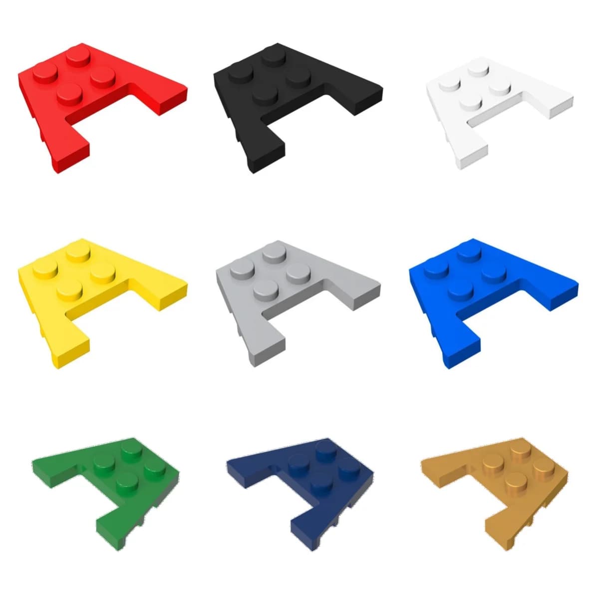 20 Pezzi 48183 Blocco Trapezoidale a 4 Fori, Accessori Colorati Compatibili con Mattoncini, Giocattolo DIY per Bambini, Set Regalo
