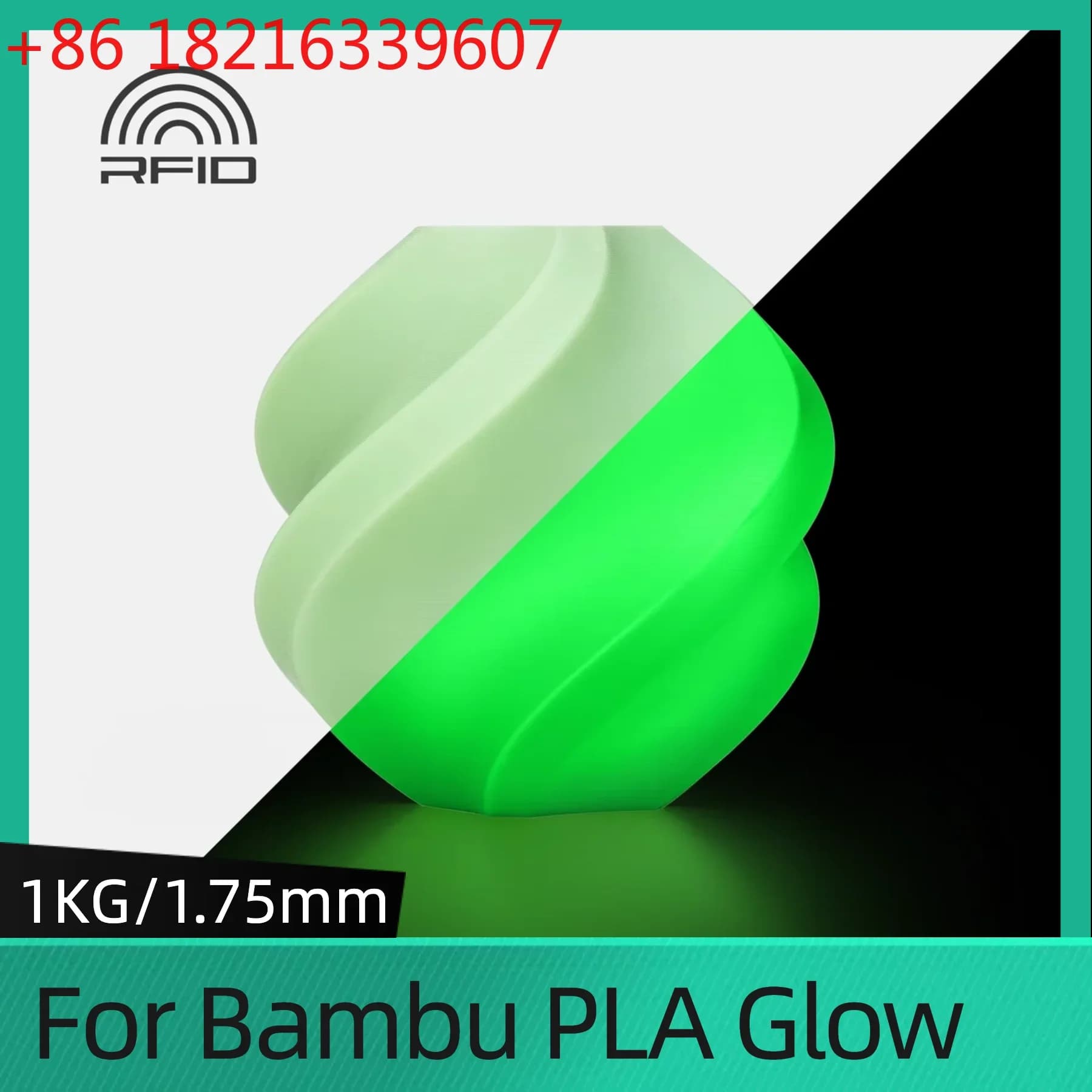 For BambuLab Glow PLA Glow Filament AMS Compatible Glows in Dark 3D Printing Filament 1KG Bambu PLA Glow 3D Print Material