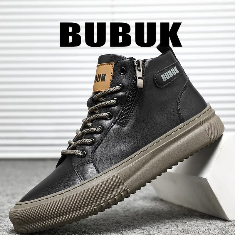 Scarpe da uomo Bubuk, scarpe da esterno alla moda, stivaletti alla caviglia dal design trendy e comodo, adatti per escursioni e alpinismo all'aperto, scarpe da uomo per lavoro casual