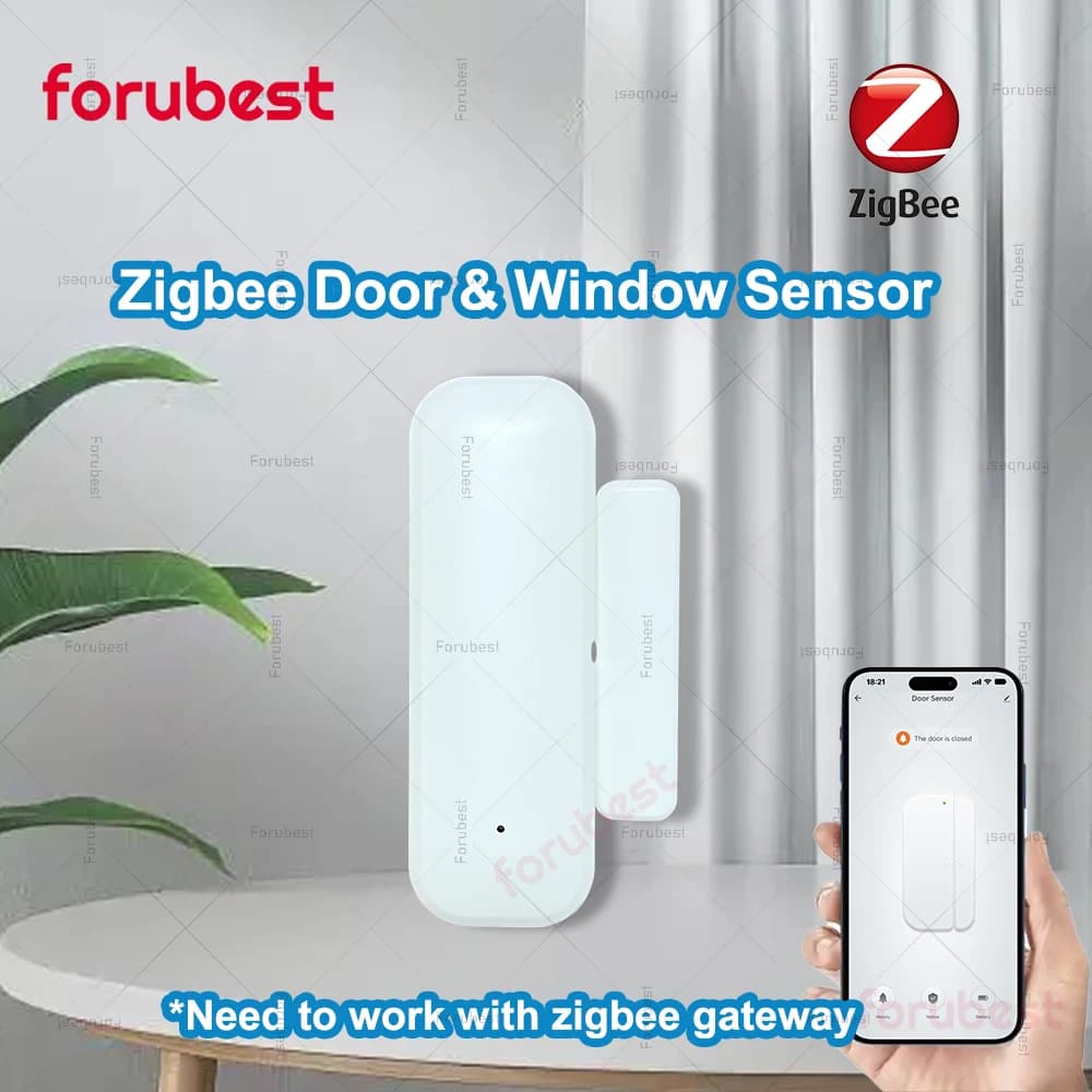 Sensore per porta Zigbee Sensore per finestra Sicurezza domestica intelligente Porta senza fili aperta Chiusa Rilevatore di contatti antifurto App Monitor remoto