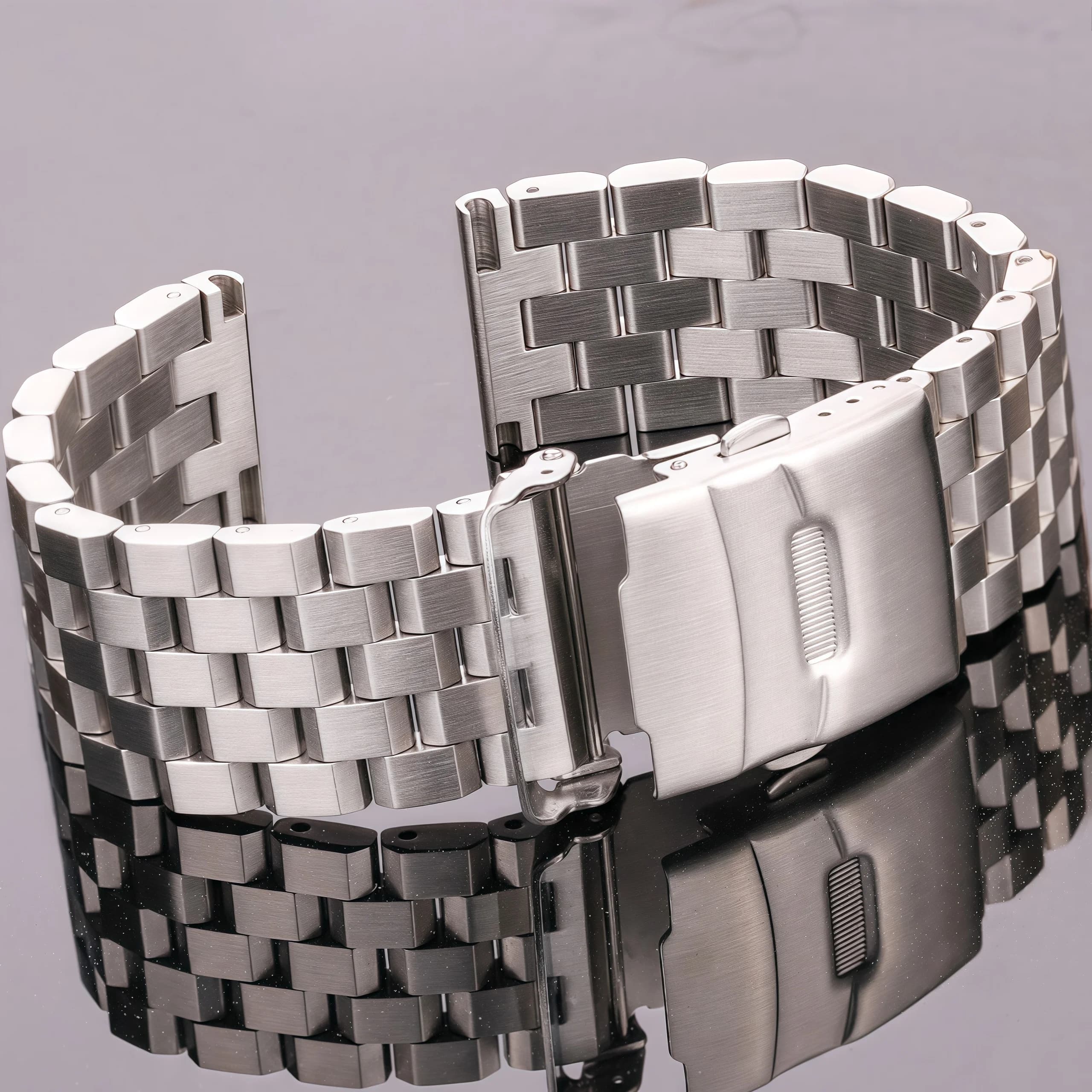 Cinturino per orologio in acciaio inossidabile solido 18mm 20mm 22mm 24mm donna uomo argento accessori per cinturino in metallo spazzolato