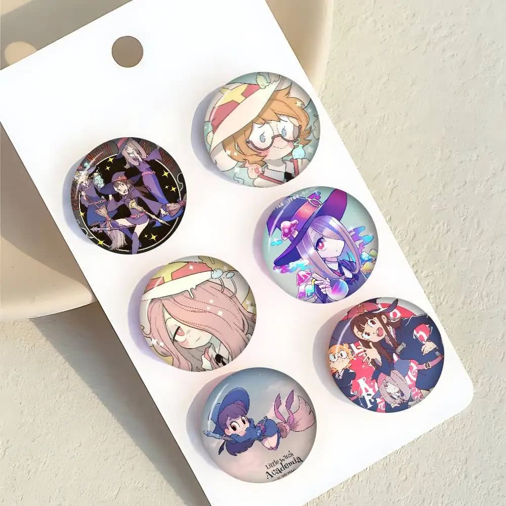 Creative Tinplate Soft Button Pins Animal Icon Brooch Lapel Backpack Badge Accessories Pin Anime Little Witch Academia