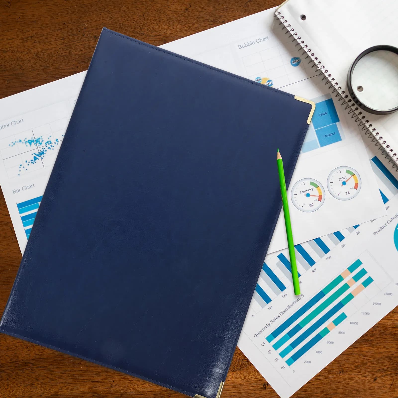 Cartella Portadocumenti Professionale, Organizzatore per Ufficio, Porta Documenti, Porta Biglietti da Visita, Forniture per Ufficio