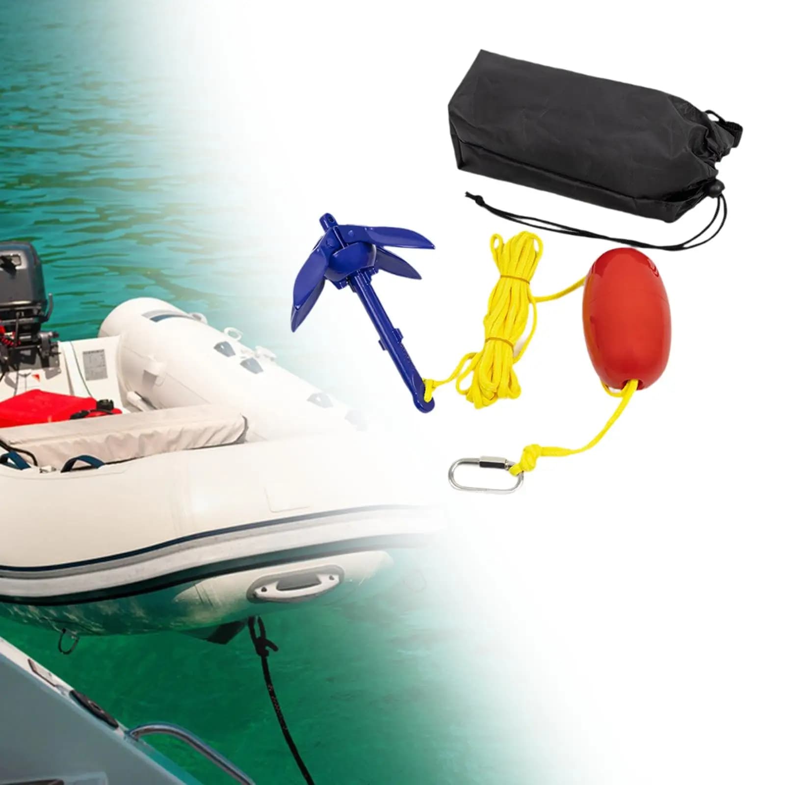 Folding Grapnel Anchor Grappling Anchor Folding Anchor Kit for Ski Boating
