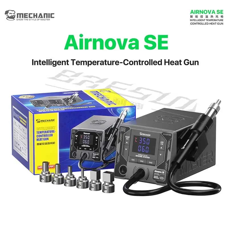 MECHANIC AirNova SE Intelligent Temperature Controlled Hot Air Gun 1000W High Frequency Digital Display Mobile Phone Repair Tool
