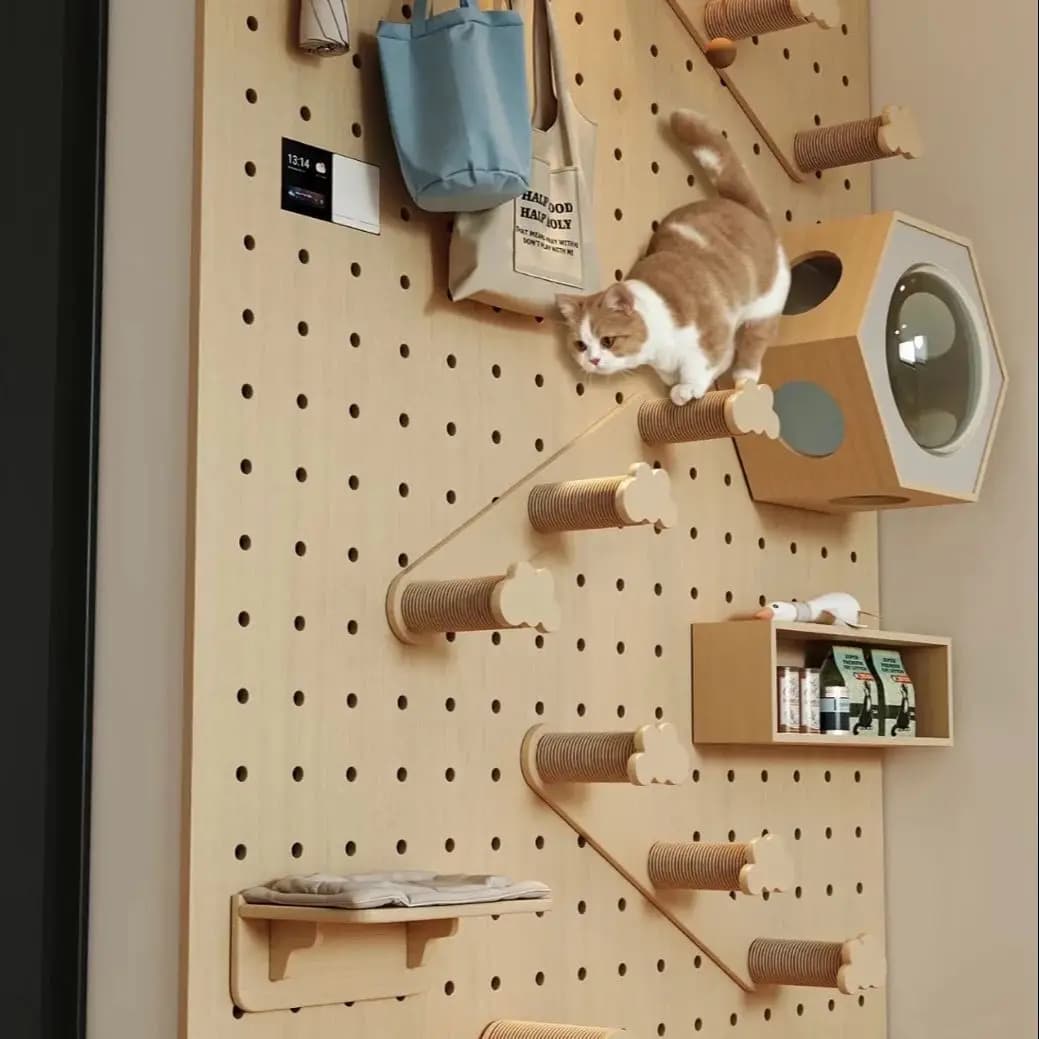 Mobili per gatti montati a parete Grattaschetto Amaca Nascondere la casa Ponte Scaffali per arrampicata per gatti Gatti Palestra Parco giochi Artiglio Rettifica giocattolo