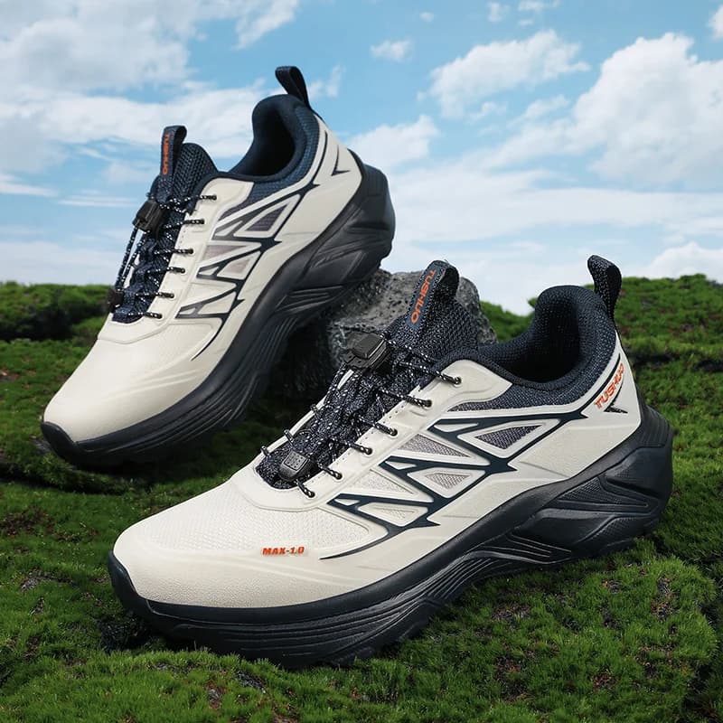hiking shoes men summer breathable non-slip running shoes travel outdoor sports cushioning casual boots off-road shoes