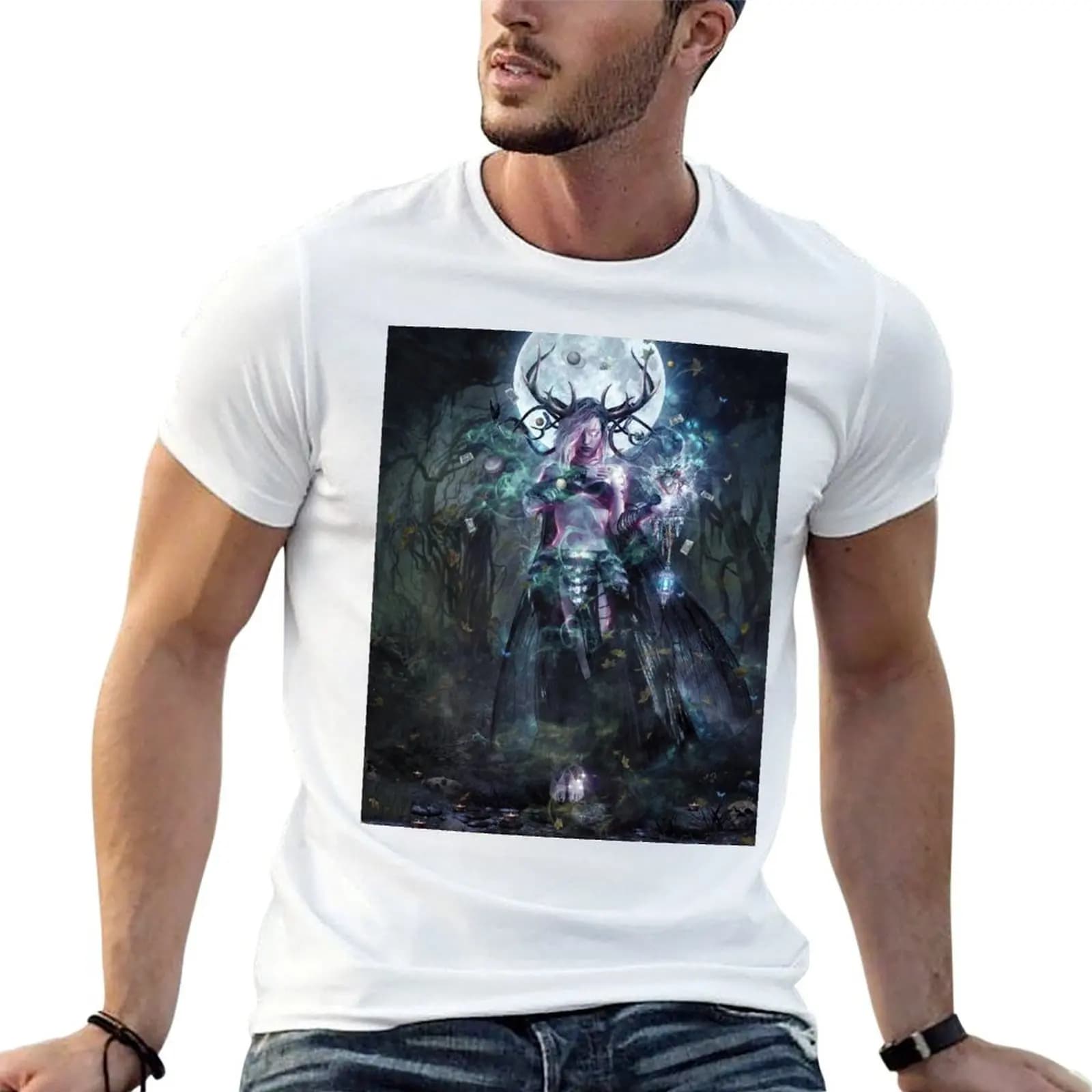 The Dreamcatcher (vertical print) T-Shirt Worker Basic Short Sleeve Tee