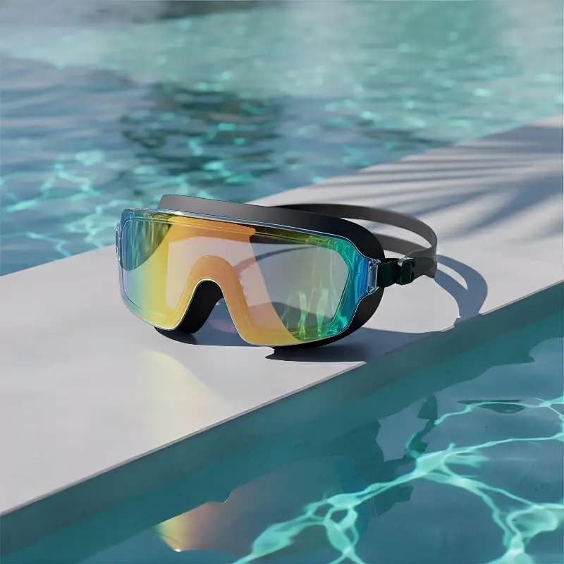 Nuovi Occhialini da Nuoto per Adulti con Lenti Sfumate, Misura Grande, Professionali, Antiappannamento, Protezione UV per Uomini e Donne, per Allenamento