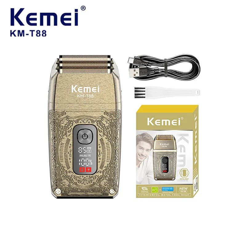 Kemei Rasoio Ricaricabile Macchina Da Uomo Rasoio Elettrico Impermeabile Barbiere Stile Professionale Artigianale Taglio Dei Capelli Barba Trimmer T88
