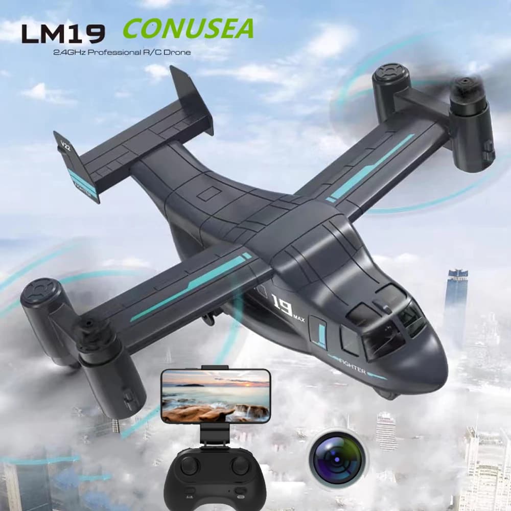 LM19 Drone con fotocamera 480P Wifi Fpv Droni Rc Dro Elicottero telecomandato Land Air Modello Quadcopter Rc Aereo Min Ufo Giocattoli per ragazzi