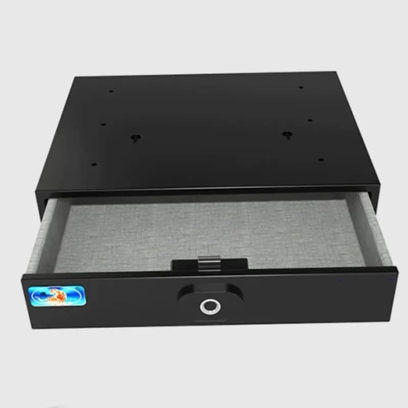 Mini cassetto di sicurezza intelligente montato a parete Touch Screen Blocco password per impronte digitali Armadietto nascosto per armadio Piccolo spazio di archiviazione sicuro