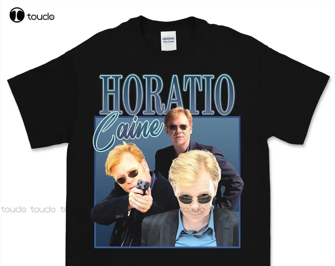 Maglietta vintage Horatio Caine Maglietta unisex Csi Miami Crime Tv Cultura pop Camicia hawaiana da donna Xs-5XL Regalo personalizzato Nuovo