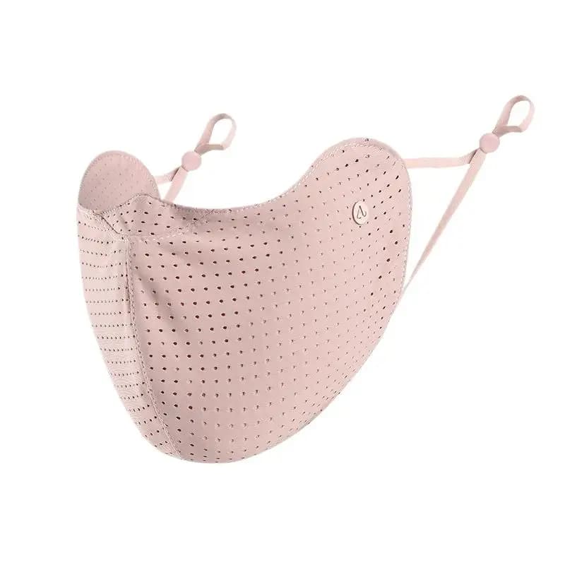 Dustproof Mesh Face Cover Scarf Outdoor Sports Mask Solid Color Breathable Ice Silk Mask Washable Anti-UV Anti-sun Mask
