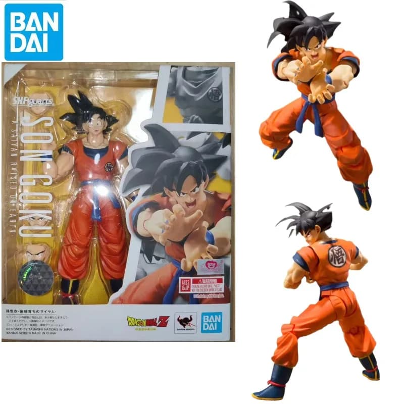Disponibile Bandai Dragon Ball Z SHF Son Goku 2.0 S.H. Figuarts A Saiyan Raised On Earth Action Figure, Giocattolo da Collezione, Regalo