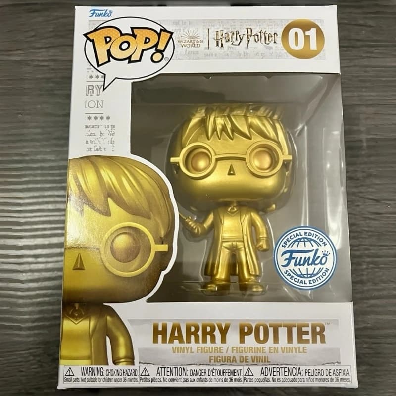 Raro Funko Pop! Originale Harry Potter (Oro) # 01 Figurina in vinile da collezione, decorazione da scrivania, regalo perfetto per ragazzi e ragazze