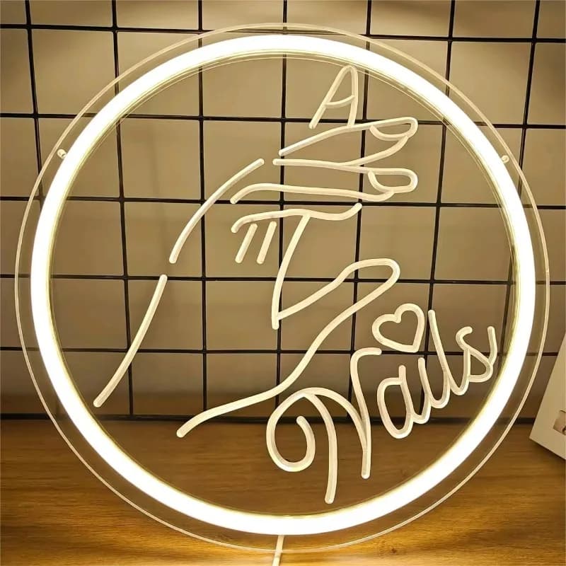Hot selling LED neon lights, nail salons, beauty decorations, luminous text advertising signs, neon shaped light signs