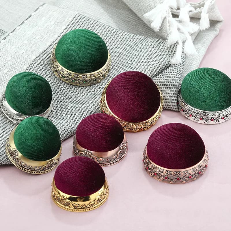 Strumento per punto croce Cuscini Base per tappetino per ricamo per aghi per spille Accessori per cucire Cuscino per spille per ago da cucito stile vintage