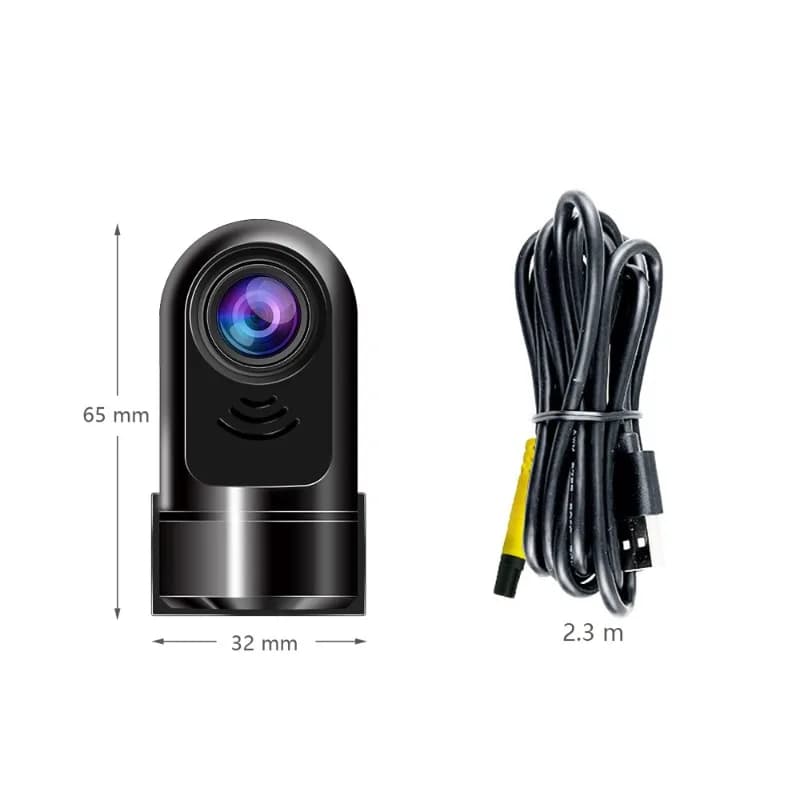 Dash Cam Android HD 1080P con Sistema di Allerta alla Guida ADAS, Connessione USB, Registrazione in Loop 32G, Risoluzione 5.0 Milioni di Pixel
