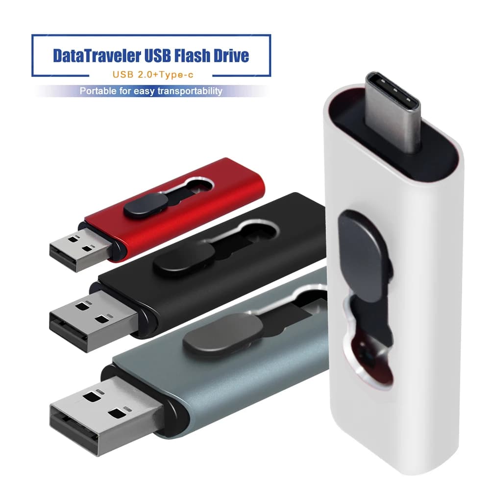 Per Android OTG 2 In 1 unità Flash USB 2.0 type-c e Micro 256GB 128GB 64GB 32GB 16GB pendrive Pen Drive Cle per regali telefonici