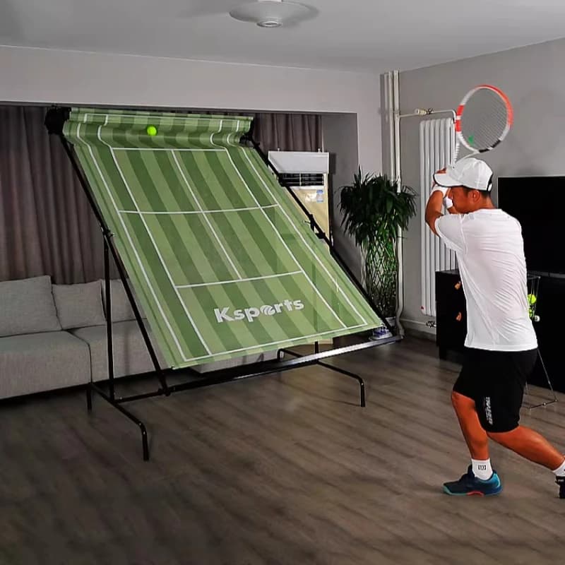 Allenatore da tennis impermeabile Rete di rimbalzo Angolo regolabile Palline da allenamento per rimbalzo da tennis Attrezzature sportive portatili