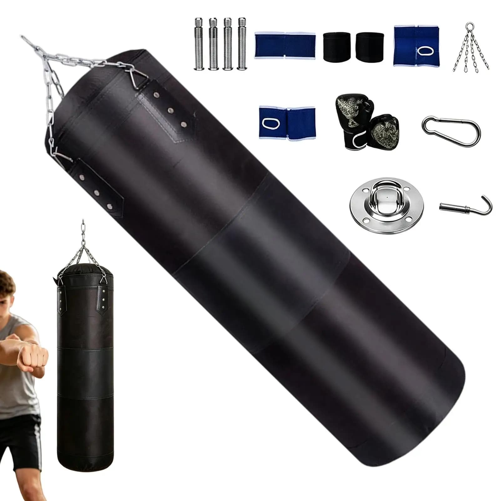 Punching Bag Set Oxford Fitness Trainer Gear Set With Gloves Heavy Kickboxing Bag For Adults Indoor Home Gym Workout Fitness