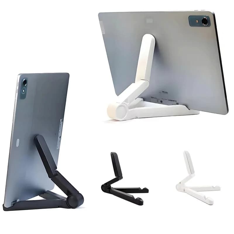 Supporto Pieghevole Multifunzionale per Telefono e Tablet, Compatibile con iPad, iPhone, Huawei, Oppo, Realme, Accessorio Portatile