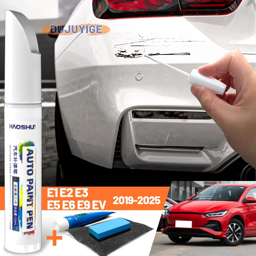Per BYD E1 E2 E3 E5 E6 E9 EV MK1 2019-2025 2020 2021 2022 Vernice per auto Penna Cura della vernice Riparazione graffi Pittura a cera Rimozione graffi