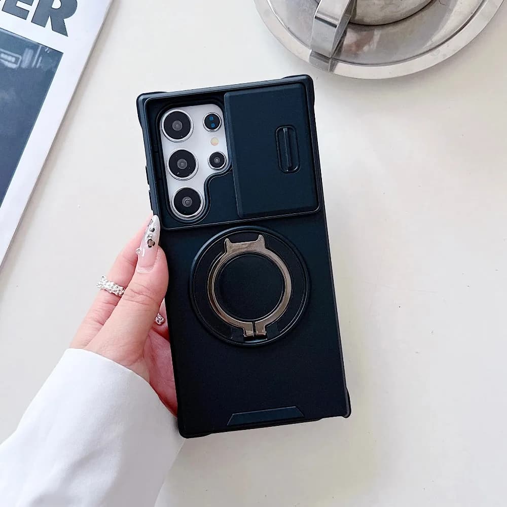 Magnetic Ring Stand Shockproof Case For Samsung Galaxy S22 S23 Plus S24 Ultra S25 FE S26 Edge Note 20Ultra S20FE 5G Phone Cover