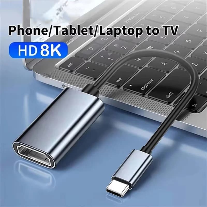 Adattatore Cavo USB-C a HDTV in Lega di Alluminio 4K 60Hz, Hub USB 3.1, Convertitore da USB-C Maschio a HDTV Femmina per Accessori iPad e Laptop