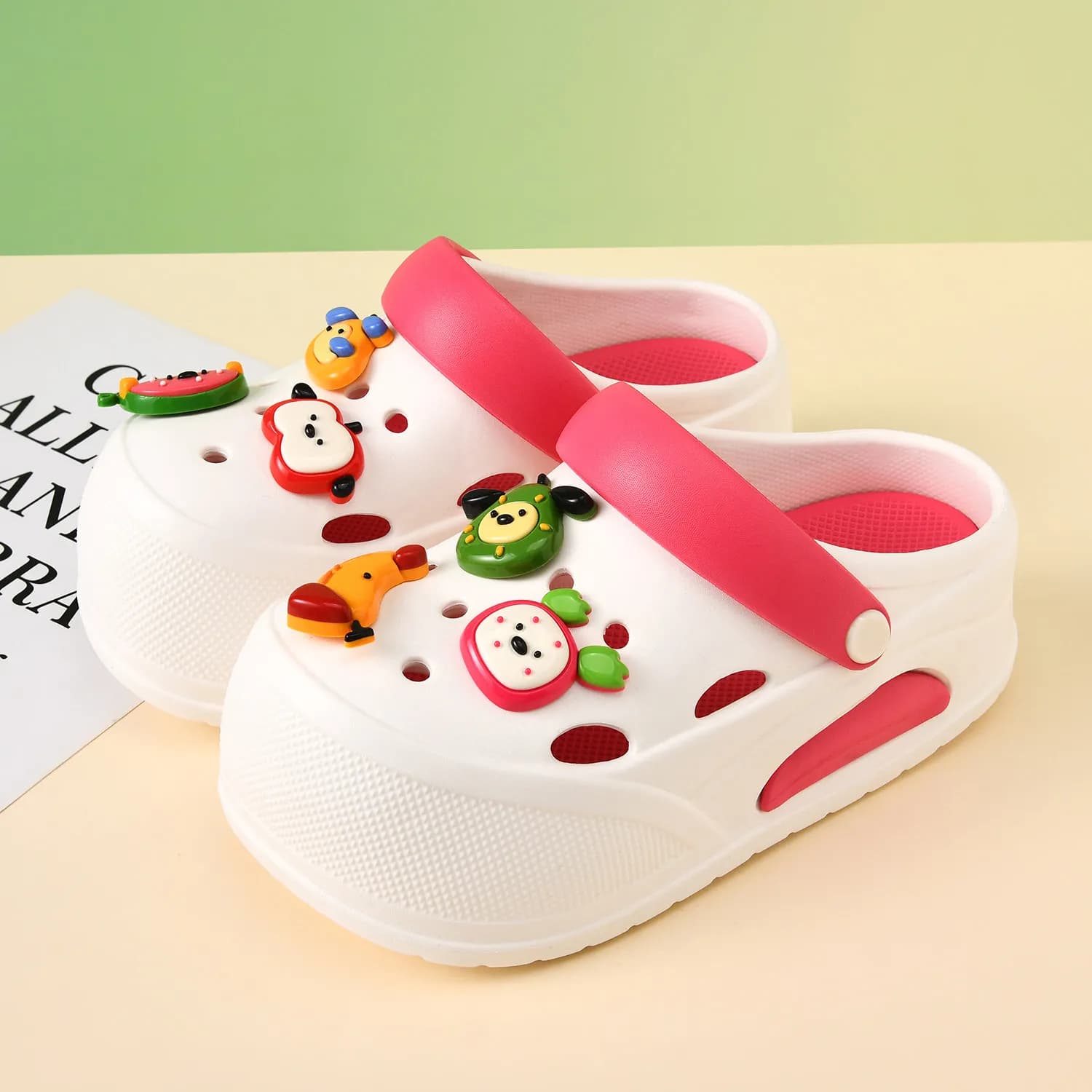 Zoccoli da Donna con Stampa Cartoon, Scarpe da Lavoro per Infermiere, Ciabatte con Suola Spessa in EVA, Zoccoli e Sandali Classici Originali da Donna, Ciabatte Estive da Spiaggia