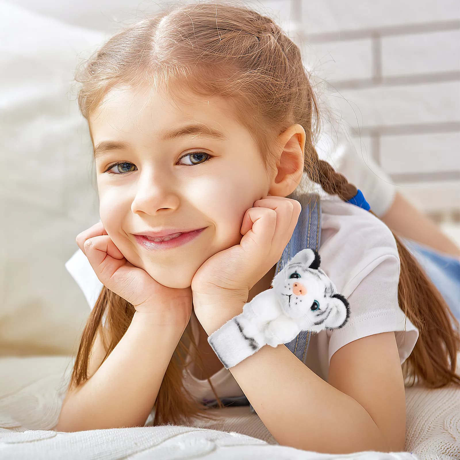 Braccialetti a scatto con animali di peluche a tema giungla, bomboniere per feste per bambini, forniture per feste di compleanno a tema giungla, eventi scolastici, braccialetti a scatto