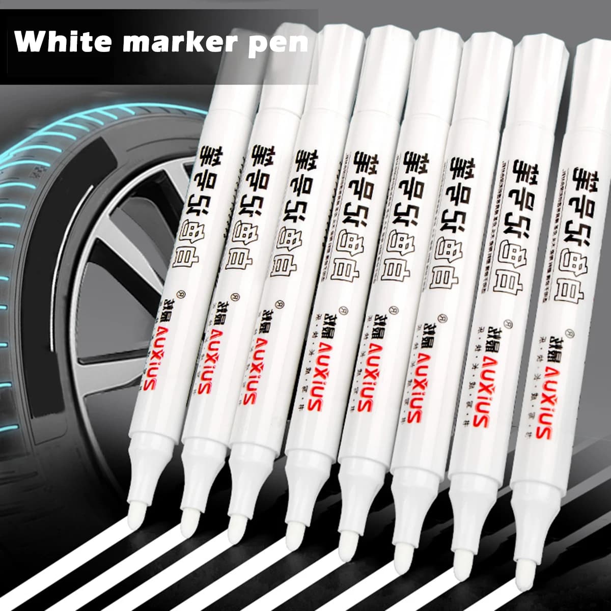 Pennarelli bianchi Set 2.0mm Penna gel bianca impermeabile oleosa Graffiti fai da te Schizzo Marker Cancelleria Scrittura Materiale scolastico Pennello