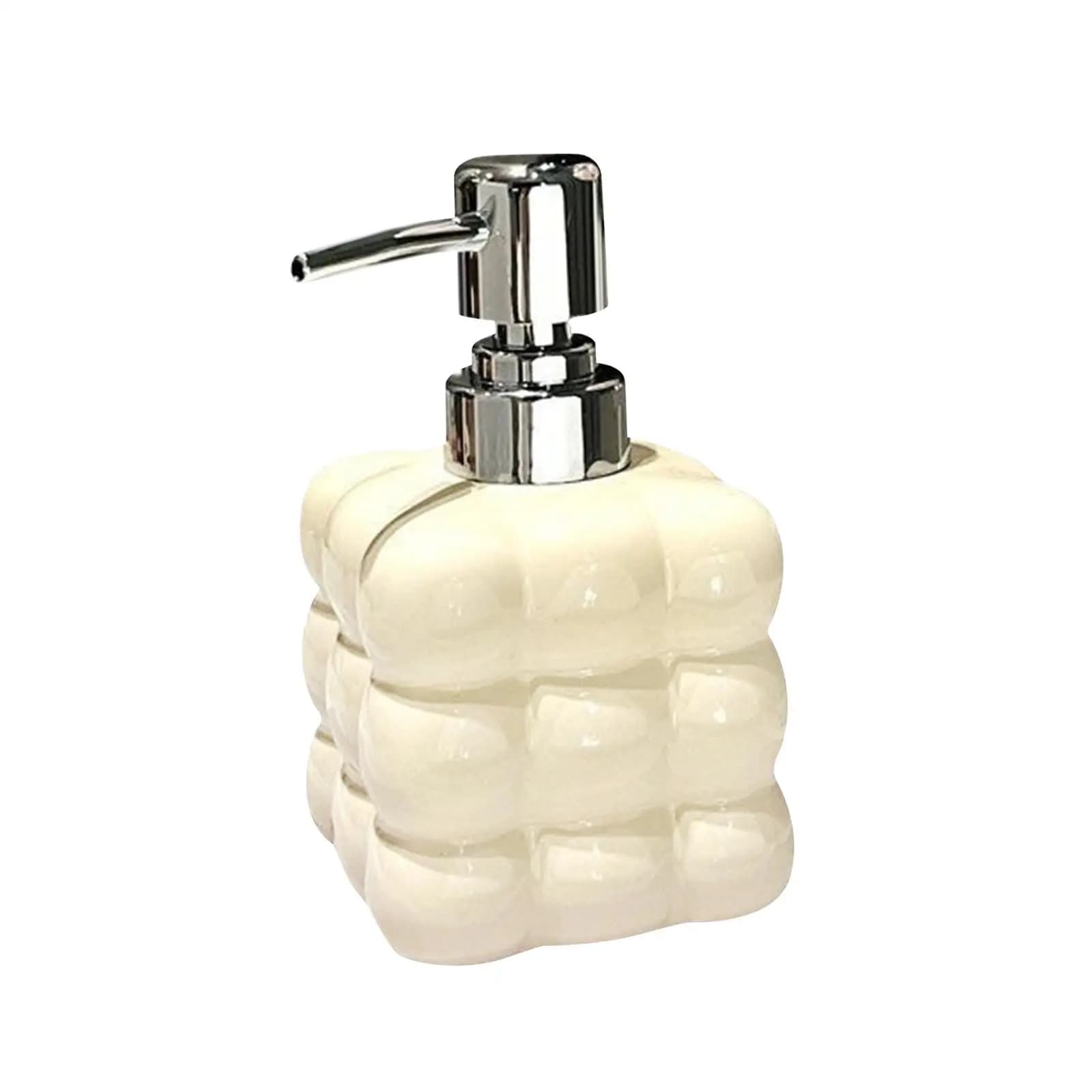 Dispenser di sapone da 300 ml, bottiglia con pompa per bagno in ceramica, bottiglia per erogazione di lozione, accessori per il bagno