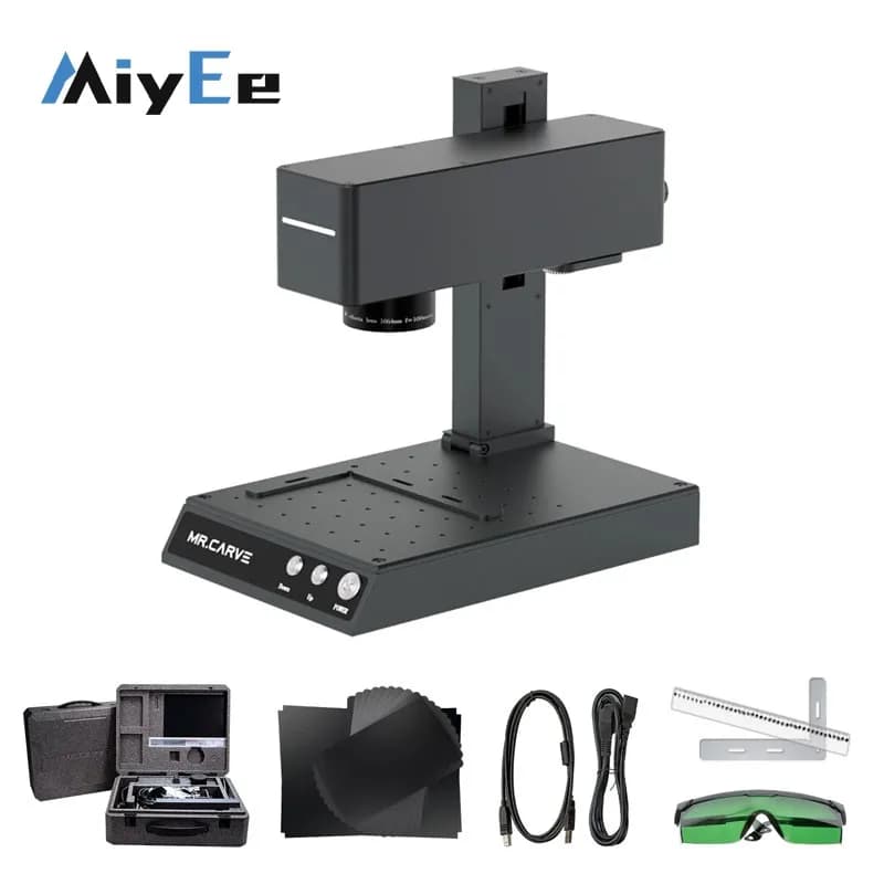 MR.CARVE M4 Double Laser Fiber Laser Marking Machine Laser Engraver for metallic and non-metallic materials